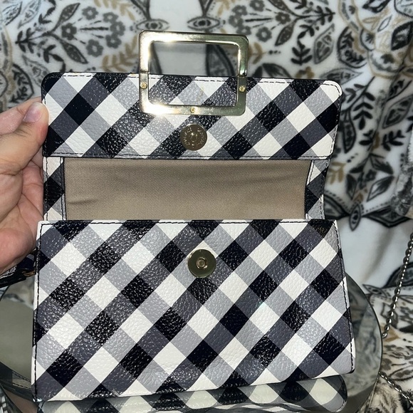 Talbots Women’s Gingham Leather Wristlet Wallet - Picture 7 of 15